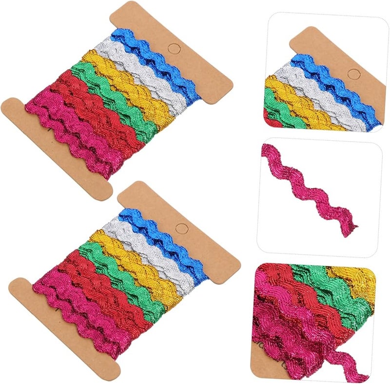 2PCS Wavy Ribbon Trim For DIY Sewing Dress Curtain Wedding Craft Bow Making - Image 5